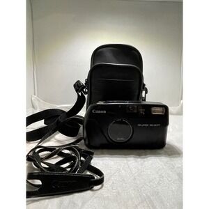 Canon Sure Shot 28/48mm Lens Point & Shoot 35mm Film Camera with Case As Is